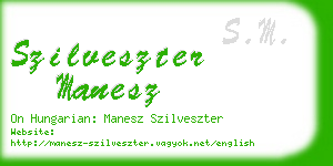 szilveszter manesz business card